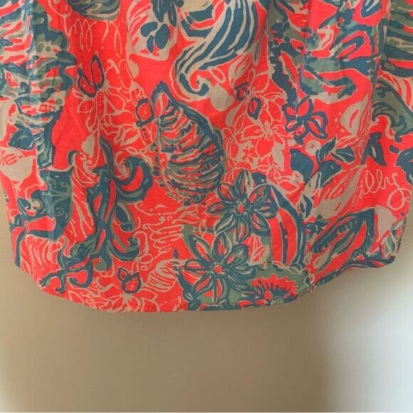 LILLY PULITZER Summer Siren Pink Sun Ray 100% Cotton Windsor Dress Large - Picture 4 of 9
